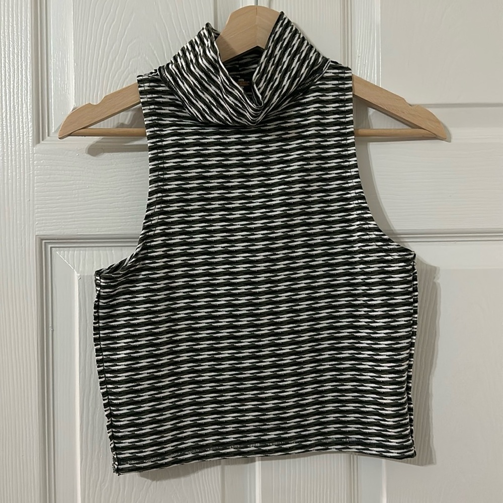 Free People Sleeveless Cropped Mock Me Tank